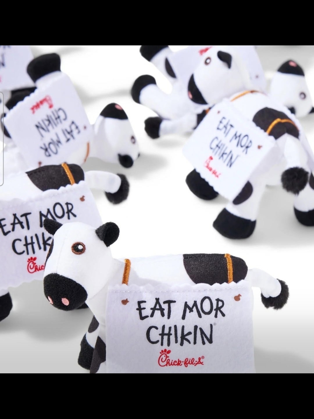 Chick-fil-A Black & White Plush Cow Toy
